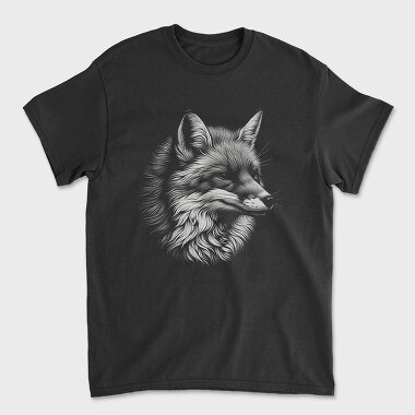 Wild Fox Monochromatic Portrait, Tricou Barbati (Unisex)