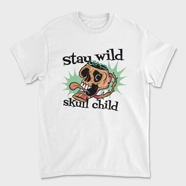 Wild Skull Child, Tricou Barbati (Unisex)