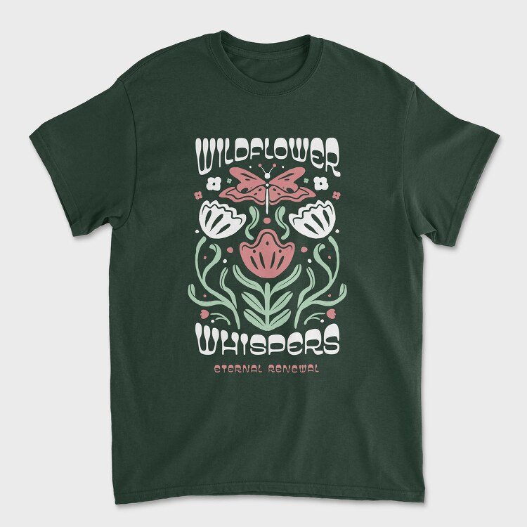 Wildflower Whispers Butterfly, Tricou Barbati (Unisex)