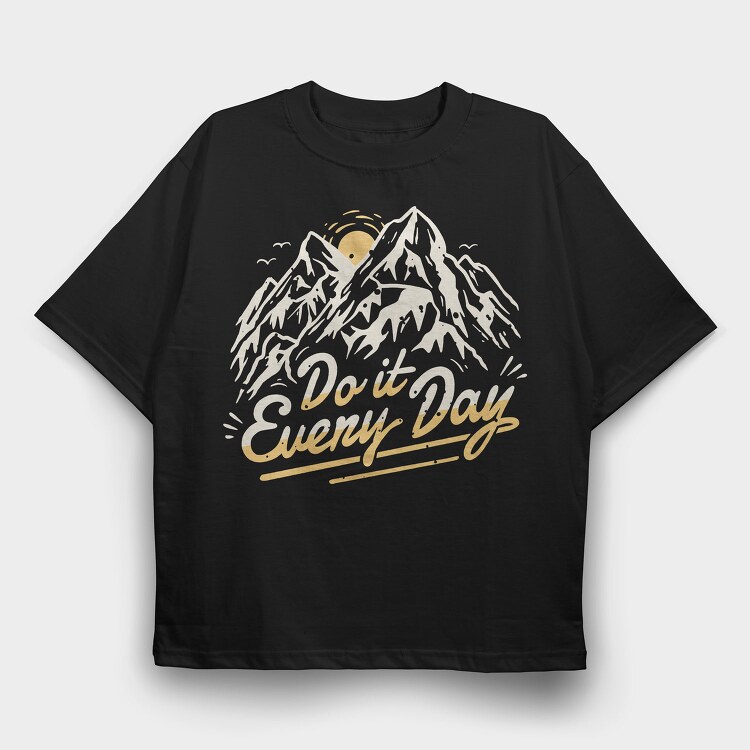 Mountain Quote, Tricou Oversize Barbati (Unisex)