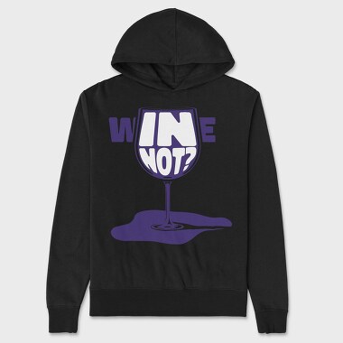 Wine Glass Funny Quote Mug, Hanorac Oversize Barbati (Unisex)