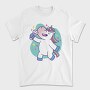 Wine Unicorn Cartoon Drinking, Tricou Barbati (Unisex)