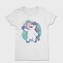 Wine Unicorn Cartoon Drinking, Tricou Femei