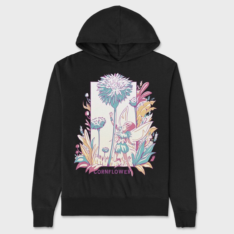 Winged Fairy With Flowers Fairy Core, Hanorac Oversize Barbati (Unisex)