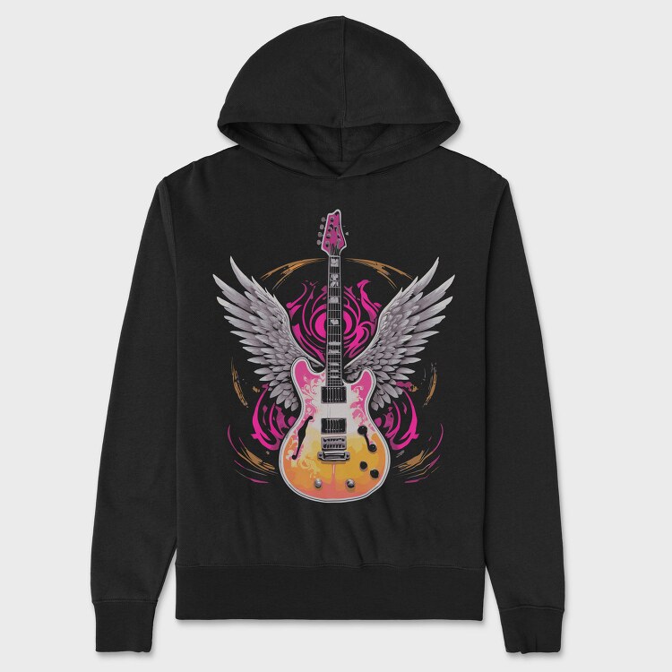 Winged Guitar Rock, Hanorac Oversize Barbati (Unisex)