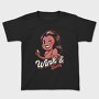 Winking Devil Pun Cartoon Girl Halloween, Tricou Copii