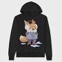 Winter Fox Friend, Hanorac Oversize Barbati (Unisex)