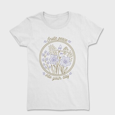 Peaceful Flower Set Quote 04, Tricou Femei