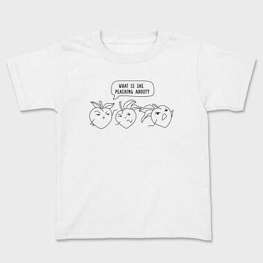 Peach Pun Humor Peaching, Tricou Copii