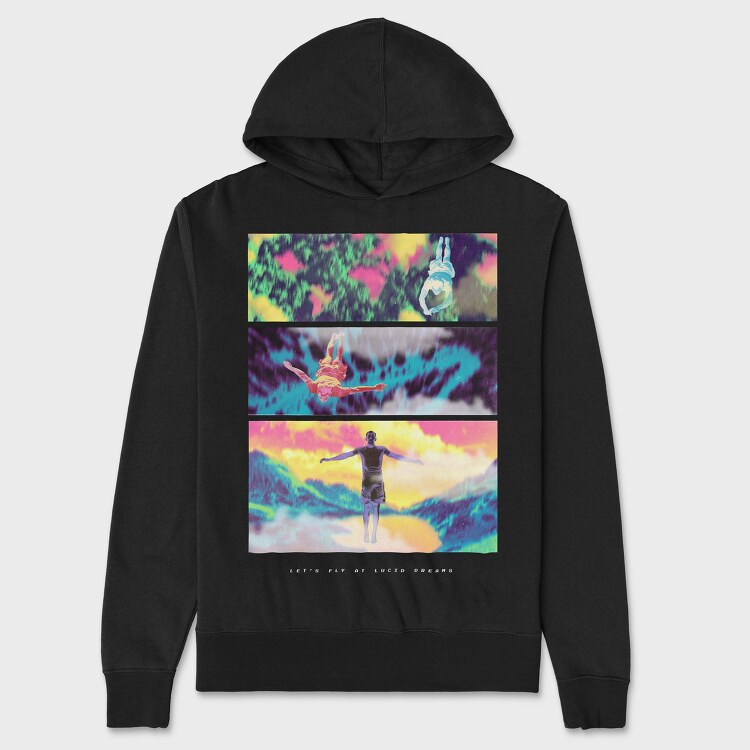 People Flying Psychodelic Lucid, Hanorac Oversize Barbati (Unisex)