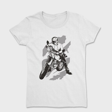 Person With Motorcycle Motorcyclist, Tricou Femei
