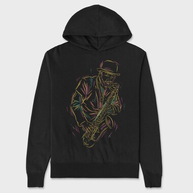 Saxophone Man, Hanorac Oversize Barbati (Unisex)