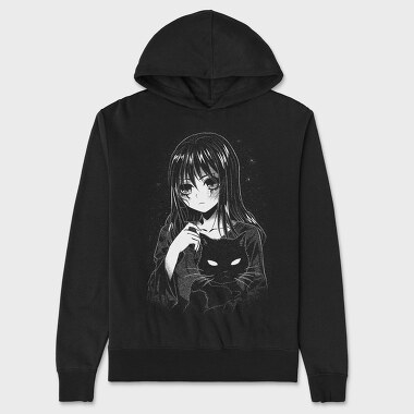 Scary Anime Girl, Hanorac Oversize Barbati (Unisex)