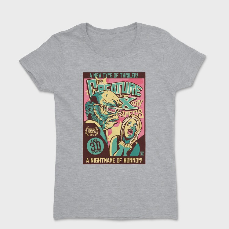 Scary Creature Retro Poster X Rays, Tricou Femei