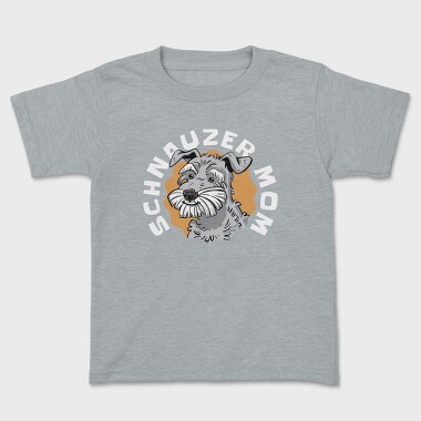 Schnauzer Dog Portrait, Tricou Copii