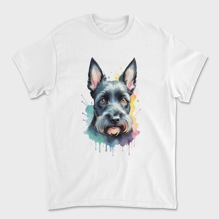 Scottish Terrier Color Splash, Tricou Barbati (Unisex)