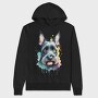 Scottish Terrier Color Splash, Hanorac Oversize Barbati (Unisex)