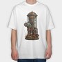 Steampunk Lighthouse Clipart, Tricou Oversize Barbati (Unisex)