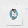 Seagull With Eyeglasses Character, Tricou Copii
