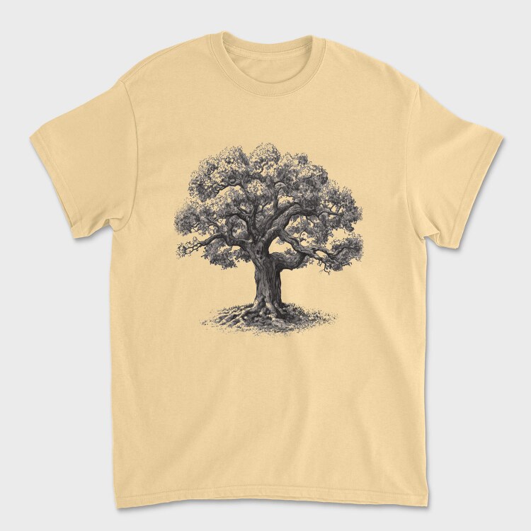 Serene Oak Tree, Tricou Barbati (Unisex)
