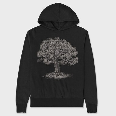 Serene Oak Tree, Hanorac Oversize Barbati (Unisex)