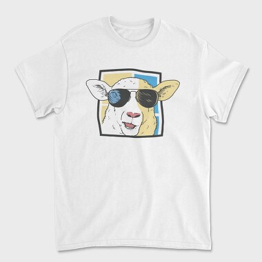 Sheep With Sunglasses, Tricou Barbati (Unisex)