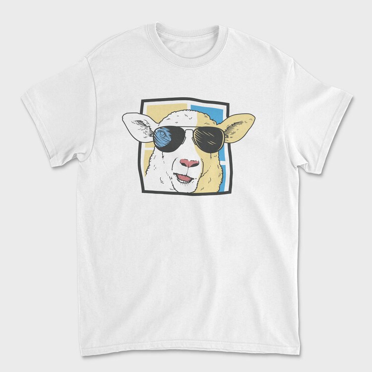 Sheep With Sunglasses, Tricou Barbati (Unisex)