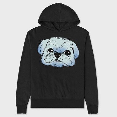 Shih Tzu Dog Portrait, Hanorac Oversize Barbati (Unisex)