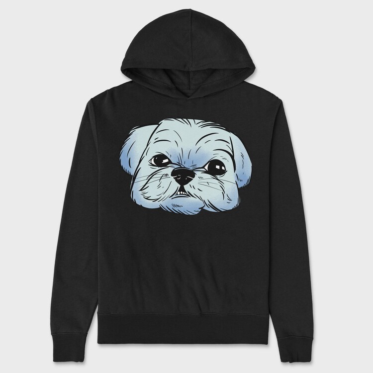 Shih Tzu Dog Portrait, Hanorac Oversize Barbati (Unisex)