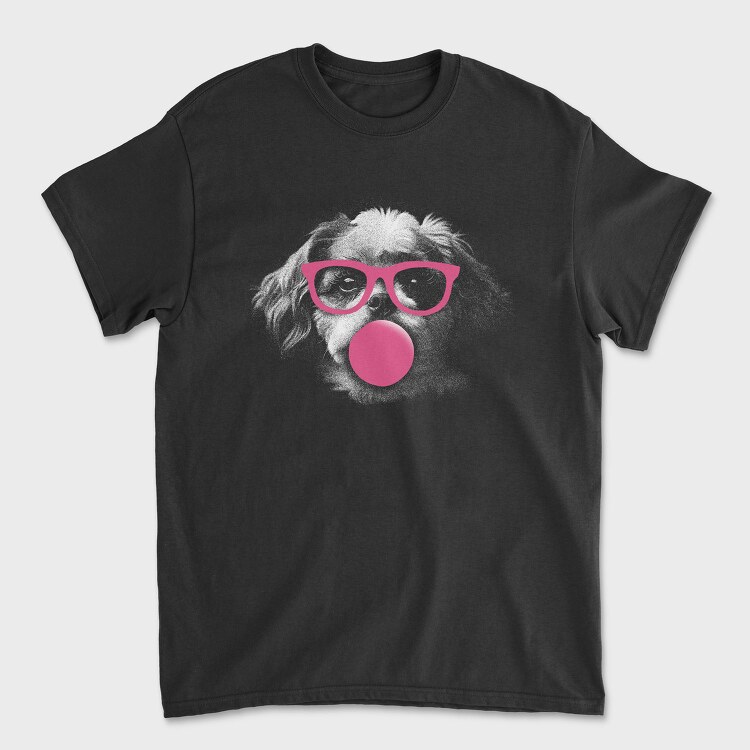 Shih Tzu Dog With Glasses, Tricou Barbati (Unisex)