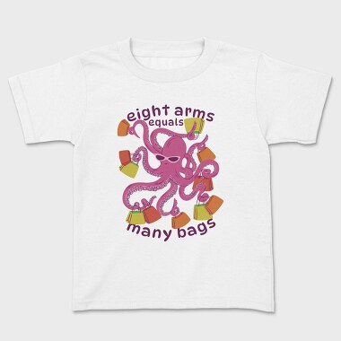 Shopping Octopus Humor, Tricou Copii