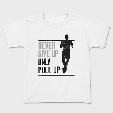 Silhouette Doing Calisthenics Only Pullup, Tricou Copii