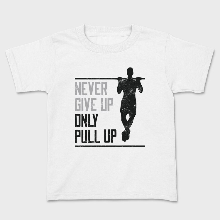 Silhouette Doing Calisthenics Only Pullup, Tricou Copii