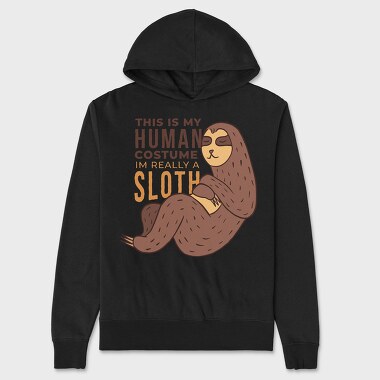 Human Sloth Quote Im A Sloth, Hanorac Oversize Barbati (Unisex)