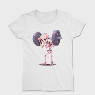 Humorous Weightlifting Skeleton Skelleton Lifting, Tricou Femei