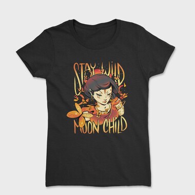 Magical Woman With Butterflies Moon Child, Tricou Femei