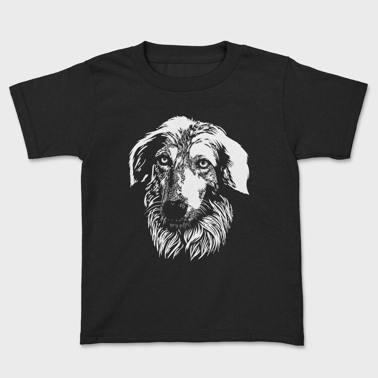 Majestic Dog Portrait Borzoi, Tricou Copii