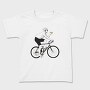 Man In Bicycle Eating Pizza Cyclist, Tricou Copii