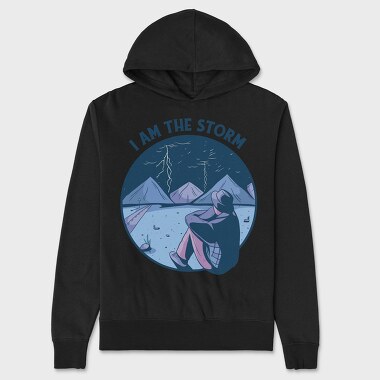 Man In Storm Nature I Am The Storm, Hanorac Oversize Barbati (Unisex)