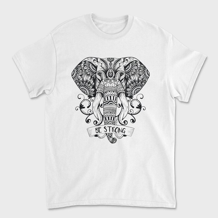 Mandala Elephant, Tricou Barbati (Unisex)