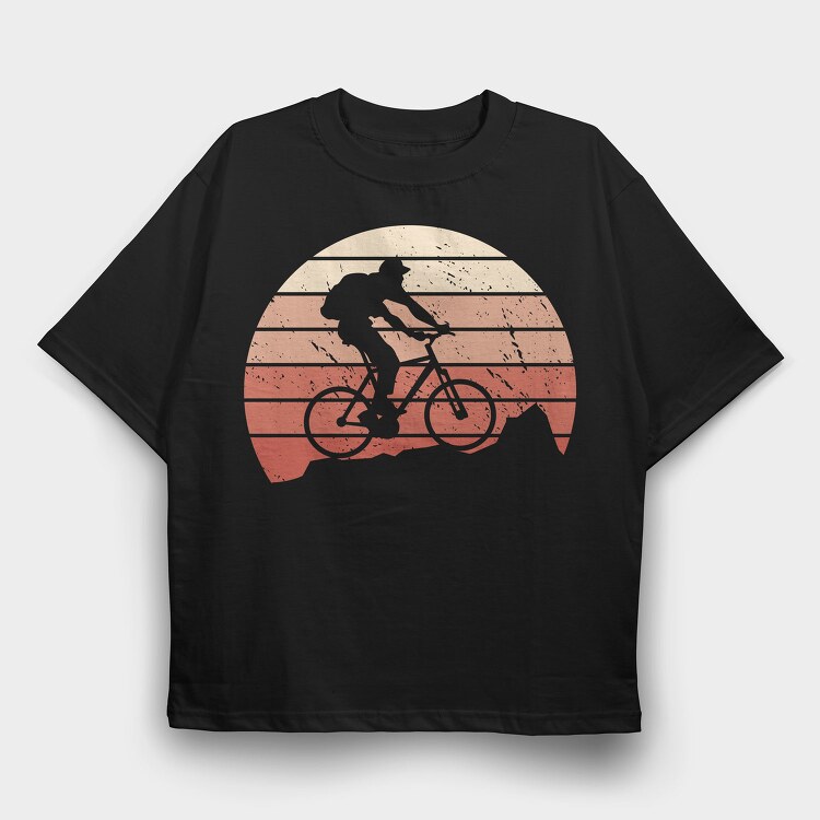 Mountain Bike Vintage, Tricou Oversize Barbati (Unisex)