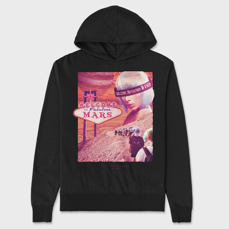 Mars Planet Psychedelic, Hanorac Oversize Barbati (Unisex)