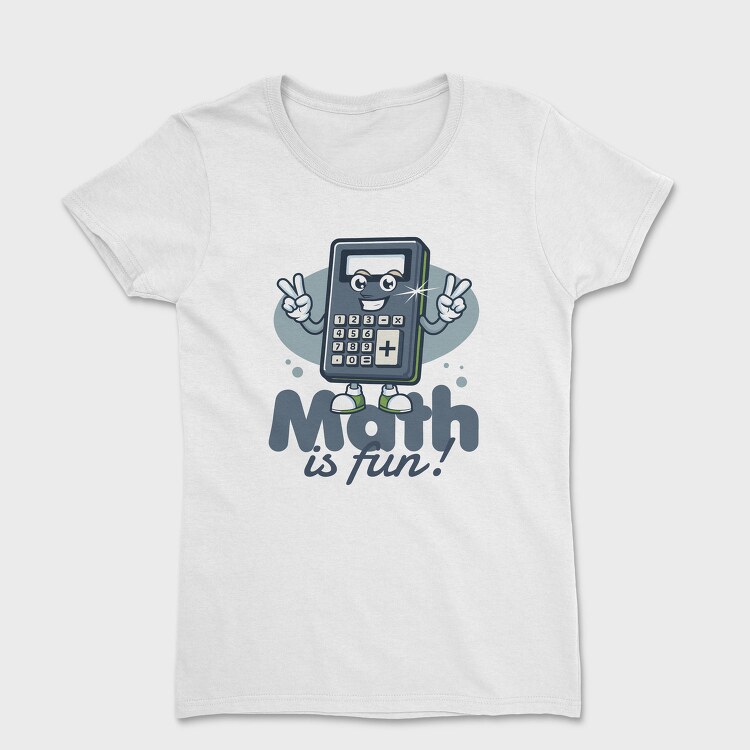 Math Is Fun Calculator Tote, Tricou Femei