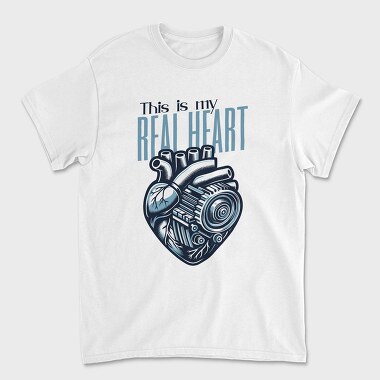 Mechanical Heart Anatomy Real Heart, Tricou Barbati (Unisex)