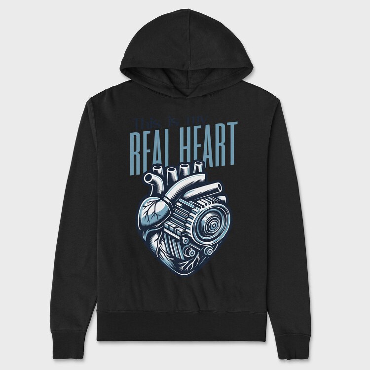 Mechanical Heart Anatomy Real Heart, Hanorac Oversize Barbati (Unisex)