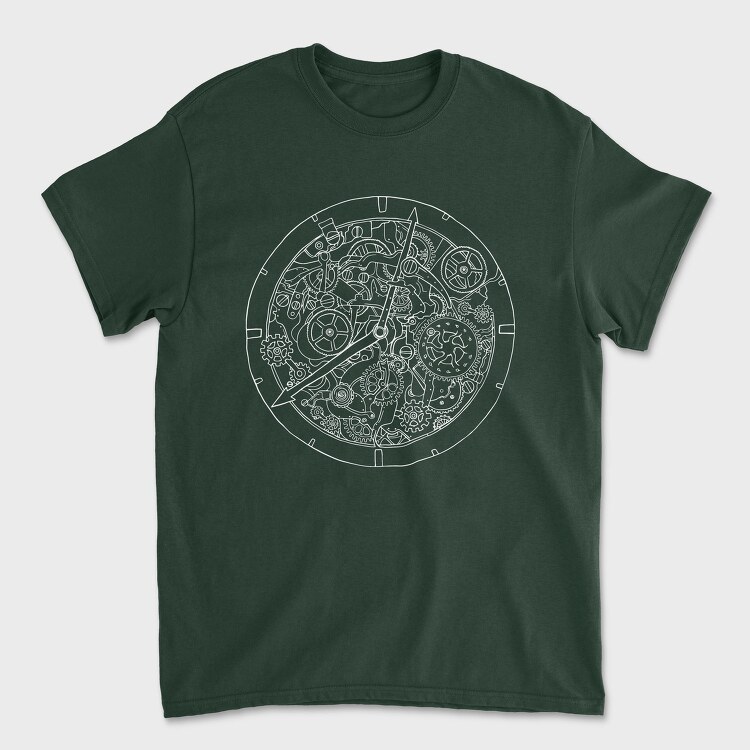 Mechanical Watch Line Art, Tricou Barbati (Unisex)