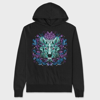 Wolf Animal Fantasy Galaxy, Hanorac Oversize Barbati (Unisex)