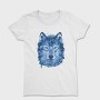 Wolf Animal Watercolor Polygon, Tricou Femei