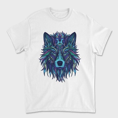 Wolf Illustration Color 001, Tricou Barbati (Unisex)