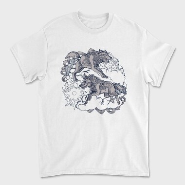 Wolves From Norse Mythology Skoll Hati, Tricou Barbati (Unisex)